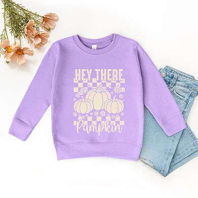 Hey There Pumpkin Checkered - Toddler Graphic Sweatshirt