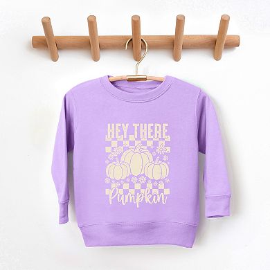 Hey There Pumpkin Checkered - Toddler Graphic Sweatshirt