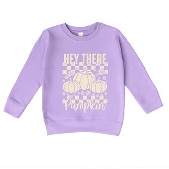 Hey There Pumpkin Checkered - Toddler Graphic Sweatshirt