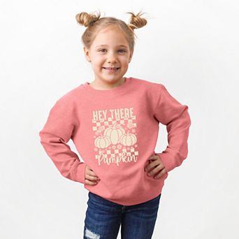 Hey There Pumpkin Checkered - Toddler Graphic Sweatshirt
