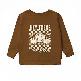 Hey There Pumpkin Checkered - Youth Graphic Sweatshirt