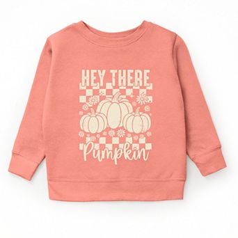 Hey There Pumpkin Checkered - Youth Graphic Sweatshirt