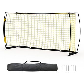 12x6 FT Soccer Goal for Backyard, Portable Soccer Net with Sturdy Metal Base