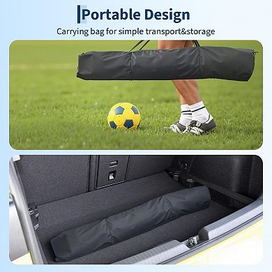 12x6 FT Soccer Goal for Backyard, Portable Soccer Net with Sturdy Metal Base