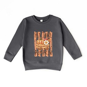 Hey There Pumpkin Stripes - Toddler Graphic Sweatshirt