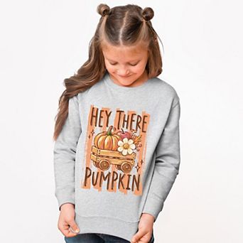 Hey There Pumpkin Stripes - Youth Graphic Sweatshirt