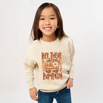Hey There Pumpkin Stripes - Youth Graphic Sweatshirt