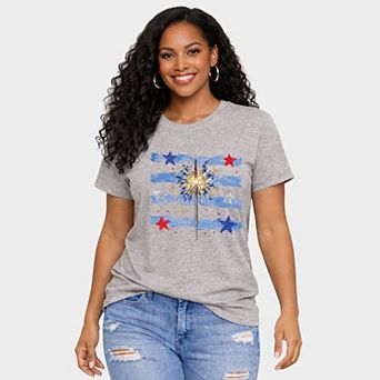 Sparkler Stripes - Women's Short Sleeve Graphic T-Shirt