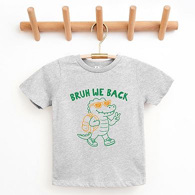 Bruh We Back Crocodile - Youth Short Sleeve Graphic T-Shirt