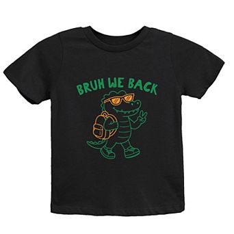 Bruh We Back Crocodile - Youth Short Sleeve Graphic T-Shirt