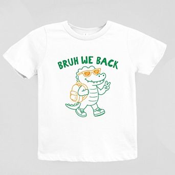 Bruh We Back Crocodile - Youth Short Sleeve Graphic T-Shirt
