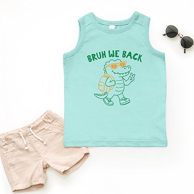 Bruh We Back Crocodile - Toddler Graphic Tank