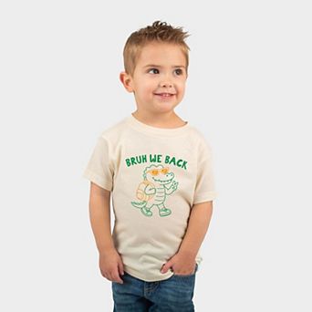 Bruh We Back Crocodile - Toddler Short Sleeve Graphic T-Shirt