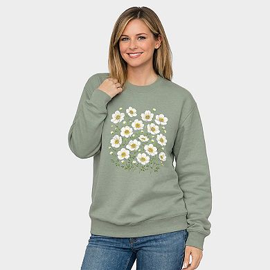 Watercolor Daisies - Women's Graphic Sweatshirt