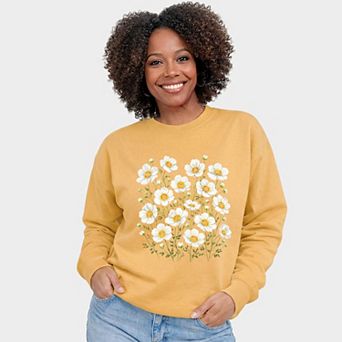 Watercolor Daisies - Women's Graphic Sweatshirt