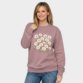 Watercolor Daisies - Women's Graphic Sweatshirt