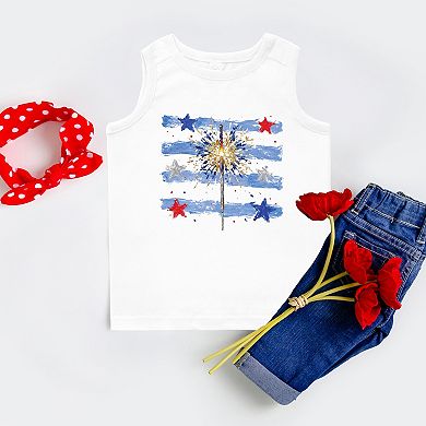 Sparkler Stripes - Toddler Graphic Tank