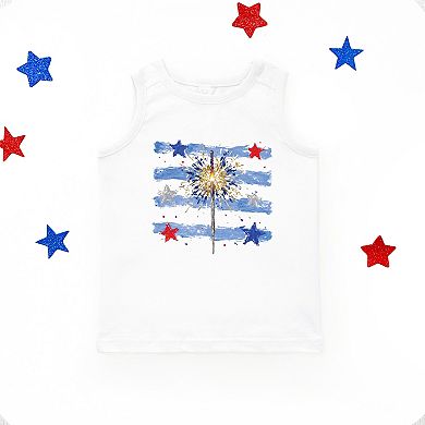 Sparkler Stripes - Toddler Graphic Tank
