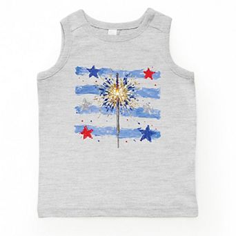 Sparkler Stripes - Toddler Graphic Tank