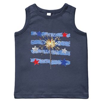Sparkler Stripes - Toddler Graphic Tank