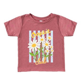 Oopsie Daisy Club Stripes - Toddler Short Sleeve Graphic T-Shirt