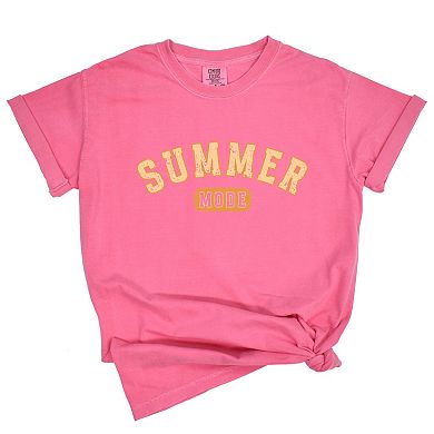 Summer Mode Distressed - Women's Garment Dyed Graphic T-Shirt