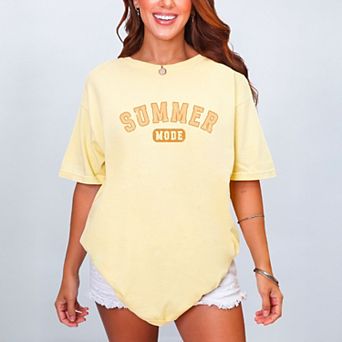 Summer Mode Distressed - Women's Garment Dyed Graphic T-Shirt
