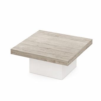 Coffee Table with Led Lights, 35 Inch Square Tables, Coffee Tables with Plug-In 16-Color LED Lights