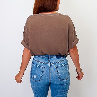 Hey There Pumpkin Checkered - Women's Garment Dyed Graphic T-Shirt