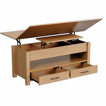 Lift Top Coffee Table with Storage, Multi-Function Convertible Coffee Table for Living Room
