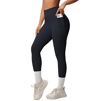 Women's High Waist Pocketed Compression Leggings Athletic Yoga Running Pants