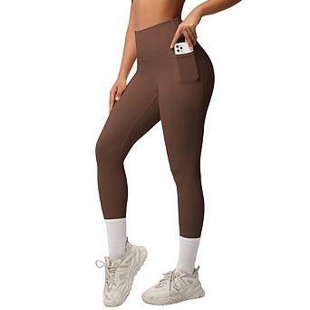 Women's High Waist Pocketed Compression Leggings Athletic Yoga Running Pants