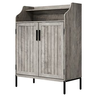 Modern 5 tier Shoe Storage Cabinet with Doors and 3 Adjustable Shelves for Entryway