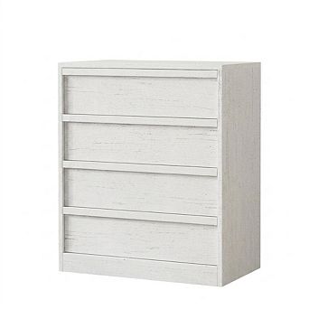 4 Drawer Dresser for Bedroom, Large Storage, Wooden Modern Bedside End Table for Living Room