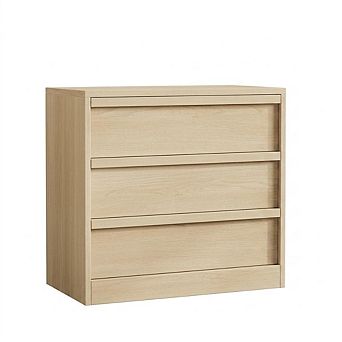 3 Drawer Dresser for Bedroom, Large Storage, Wooden Modern Bedside End Table for Living Room