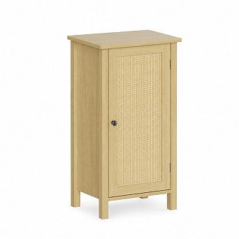 Farmhouse Nightstand - 16 Inch Modern Boho Nightstand with Drawer, Bedside Table for Bedroom