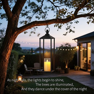 3 Pcs Lanterns Decorative, Halloween and Christmas Decorative Lanterns, with Flameless LED Candles