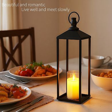 3 Pcs Lanterns Decorative, Halloween and Christmas Decorative Lanterns, with Flameless LED Candles