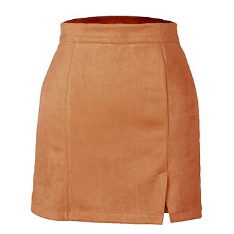 Women's High Waist Slit Bodycon Mini Skirt Casual Daily Office Wear Short Skirt for Ladies