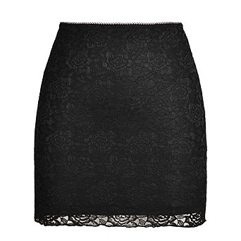 Women's High Waist Lace Bodycon Mini Skirt Sheer Hem Elegant Casual Date Night Short Skirt