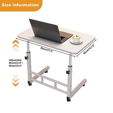 32" Small Standing Desk with Wheels,Mobile Stand Up Desks Adjustable Height Laptop Standing Table