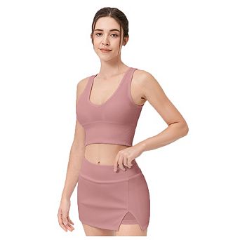 Women's Ribbed Knit Sleeveless Crop Tank Top Fitted Casual Workout Daily Wear Top