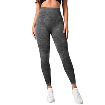 Women's Seamless Leggings Lifting Panels Ribbed High Waist Tummy Control Full Length Pants