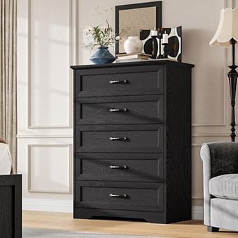 5-Drawer Dresser Storage Cabinet, Chest of Drawers, Large Storage Closet Organizers for Living Room