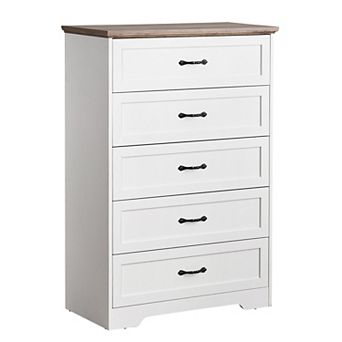 5-Drawer Dresser Storage Cabinet, Chest of Drawers, Large Storage Closet Organizers for Living Room