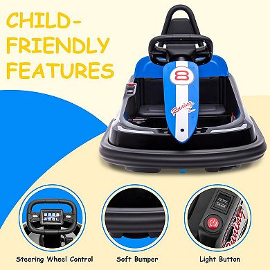 Electric Bumper Car for Toddlers - 6V Ride On Toy with 360° Spin