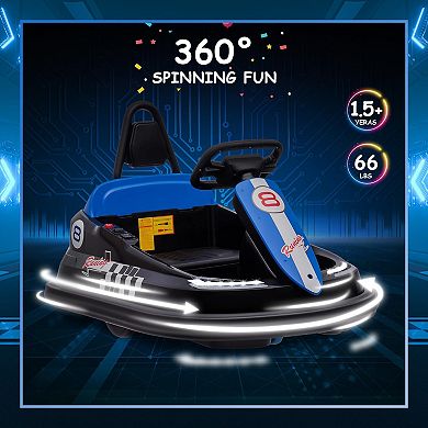 Electric Bumper Car for Toddlers - 6V Ride On Toy with 360° Spin