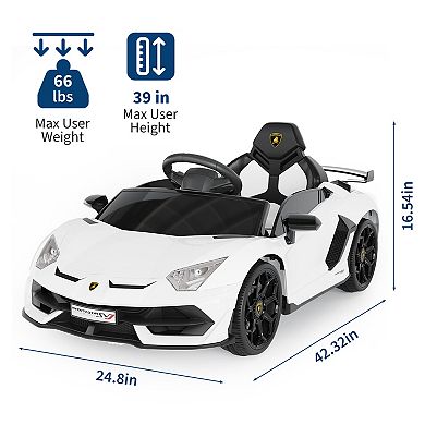 Licensed 12V Lamborghini Electric Ride-On Car for Kids