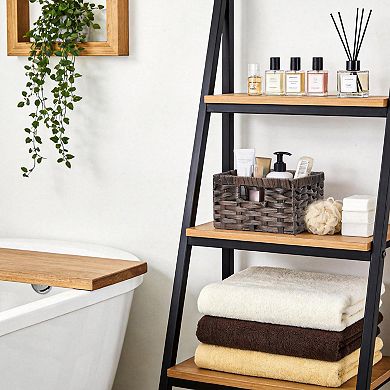 Wicker Storage Basket, Decorative Woven Baskets for Storage, Waterproof Baskets Organizer, 2-Pack