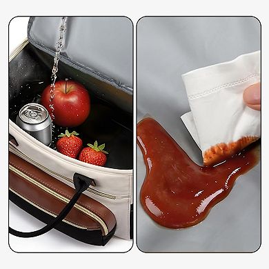 Insulated Women's Lunch Bag, Wide-Opening Leakproof Cooler with Adjustable Shoulder Strap